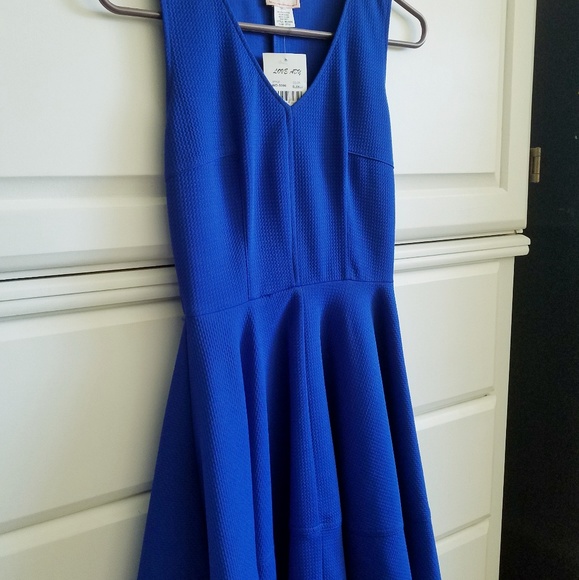 NWT Blue Fit & Flare Dress - Picture 4 of 6